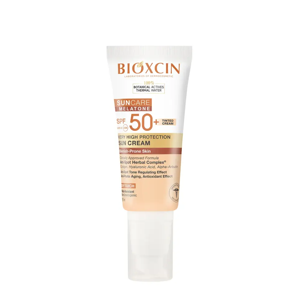 Bioxcin Sun Care Lekeli Ciltler için Güneş Kremi SPF 50+ 50 ml - Renkli