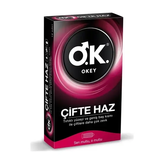 Okey Çifte Haz Prezervatif 10'lu