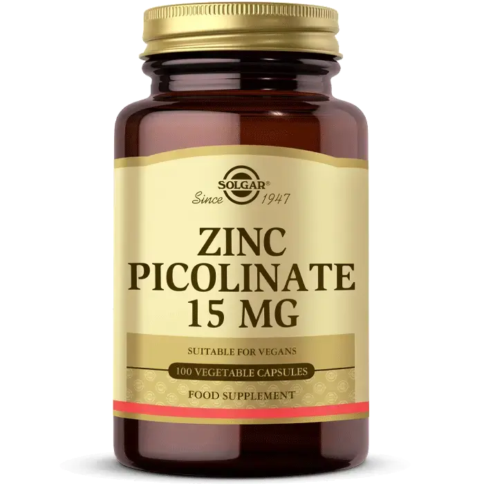 Solgar Zinc Picolinate 15 mg 100 Bitkisel Kapsül