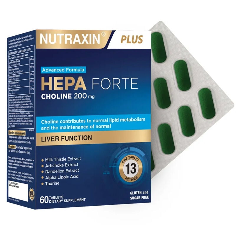 Nutraxin Hepa Forte Kolin 200 mg 60 Tablet
