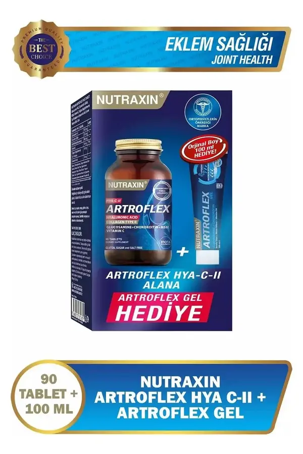 Nutraxin Artroflex Hya-C-II 90 Tablet + Extra Gel 100 ml Hediyeli