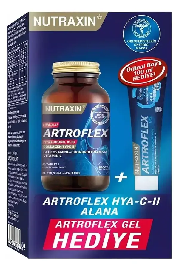 Nutraxin Artroflex Hya-C-II 90 Tablet + Extra Gel 100 ml Hediyeli