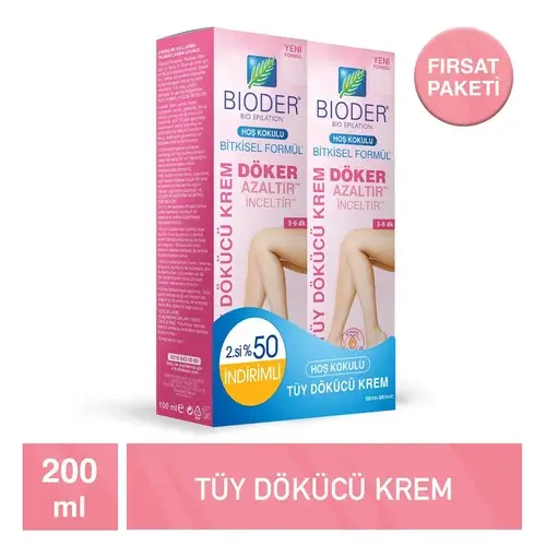 Bioder Bitkisel Formül Tüy Dökücü Krem 100 + 100 ml