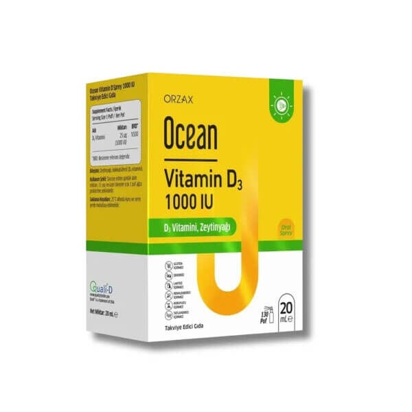 Ocean Vitamin D3 Sprey 1000 IU 20 ML