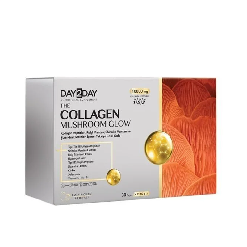 Day2Day The Collagen Mushroom Glow Takviye Edici Gıda 30 Saşe