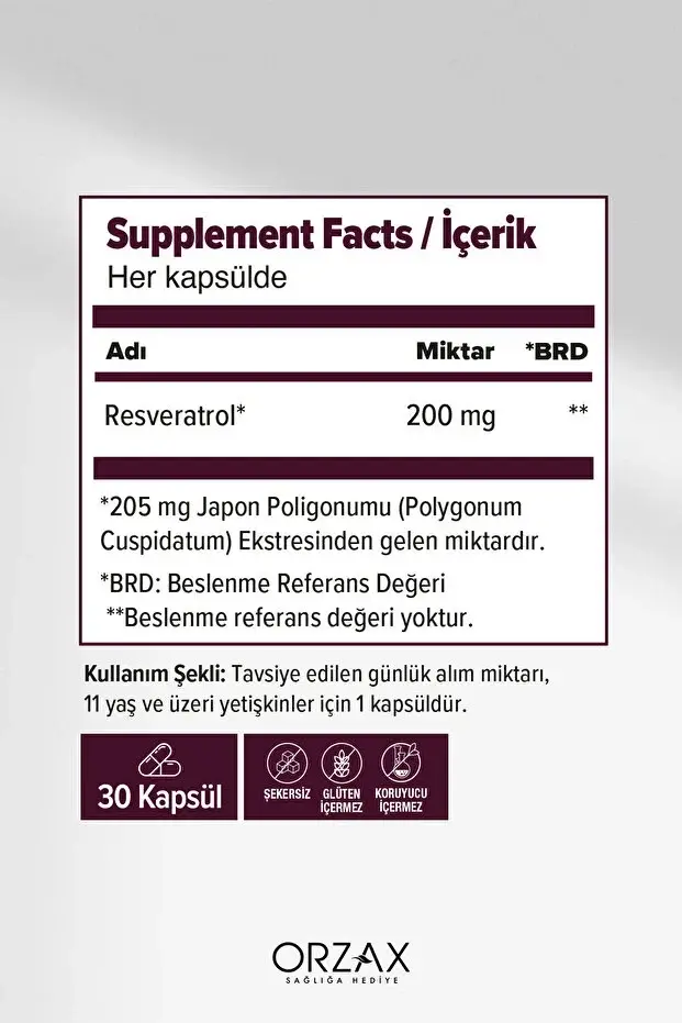 Ocean Resveratrol 200 mg 30 Kapsül