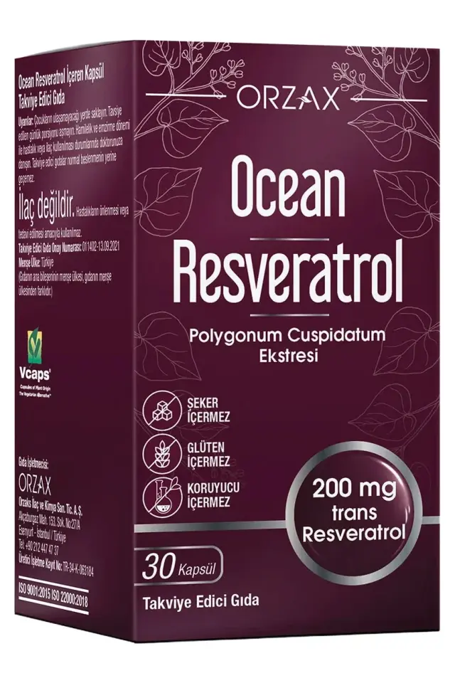 Ocean Resveratrol 200 mg 30 Kapsül