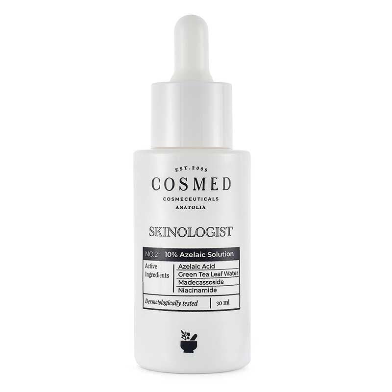 Cosmed Skinologist %10 Azelaic Solution - Azelaik Asit ve Yeşil Çay içeren Leke Karşıtı Serum 30 ml
