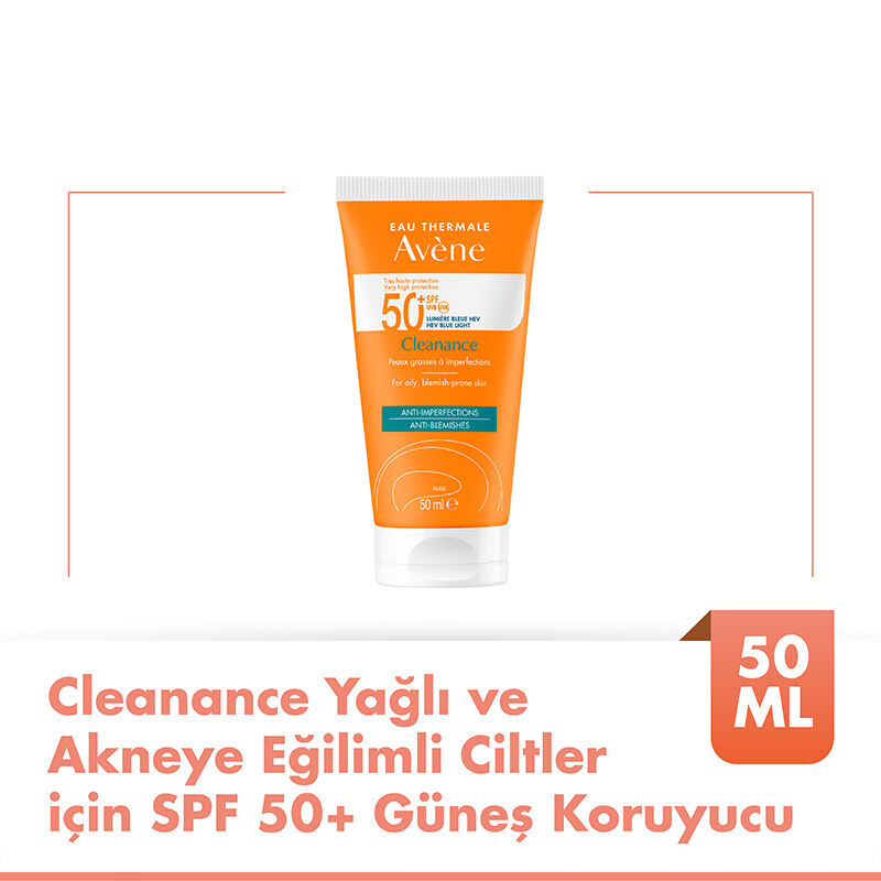 Avene Cleanance SPF 50+ Yağlı ve Akneye Eğilimli Ciltler İçin Güneş Kremi 50 ml