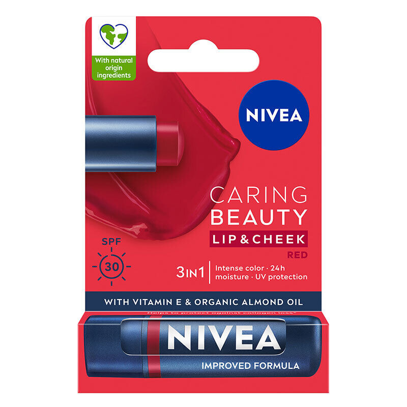 Nivea SPF30 Kırmızı Renkli Güneş Koruyucu Dudak Bakım Kremi