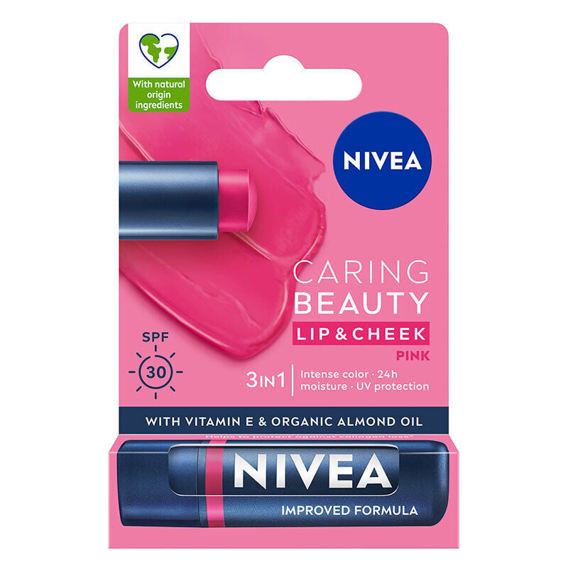 Nivea SPF30 Pembe Renkli Güneş Koruyucu Dudak Bakım Kremi