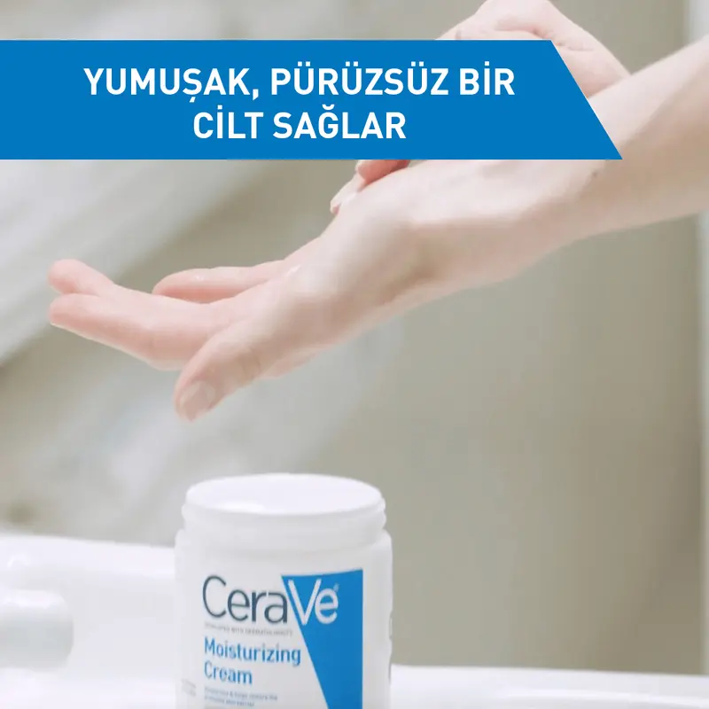 CeraVe Nemlendirici Yüz Ve Vücut Kremi - Kuru Ciltler İçin Seramid Ve Hyalüronik Asit İçerikli