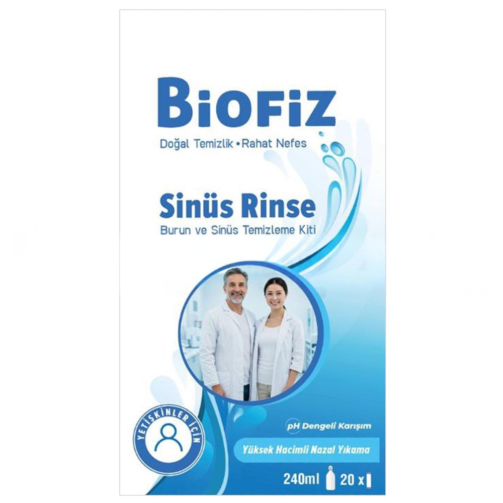 Orijinal Ürün Biofiz Sinüs Rinse Yetişkin 240 ml 20 Solüsyon Poşeti